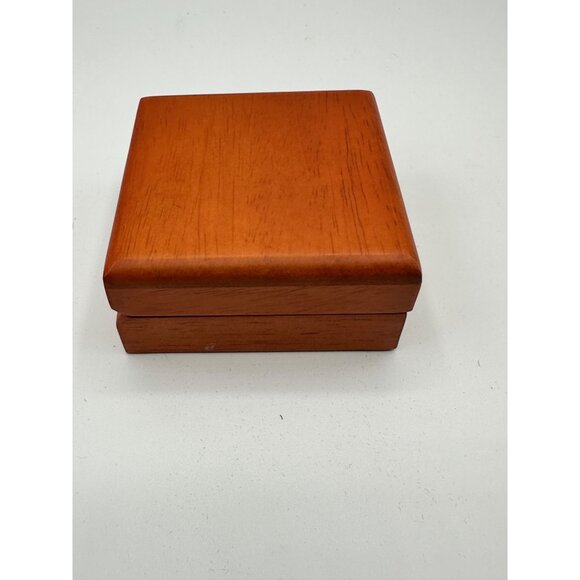 Argento Vivo Jewelry Box Wooden Exterior Velvet Lining 3" EMPTY - Picture 9 of 9